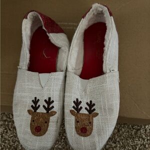 Tom’s women shoes holidays and  style size 8.5 lightly worn